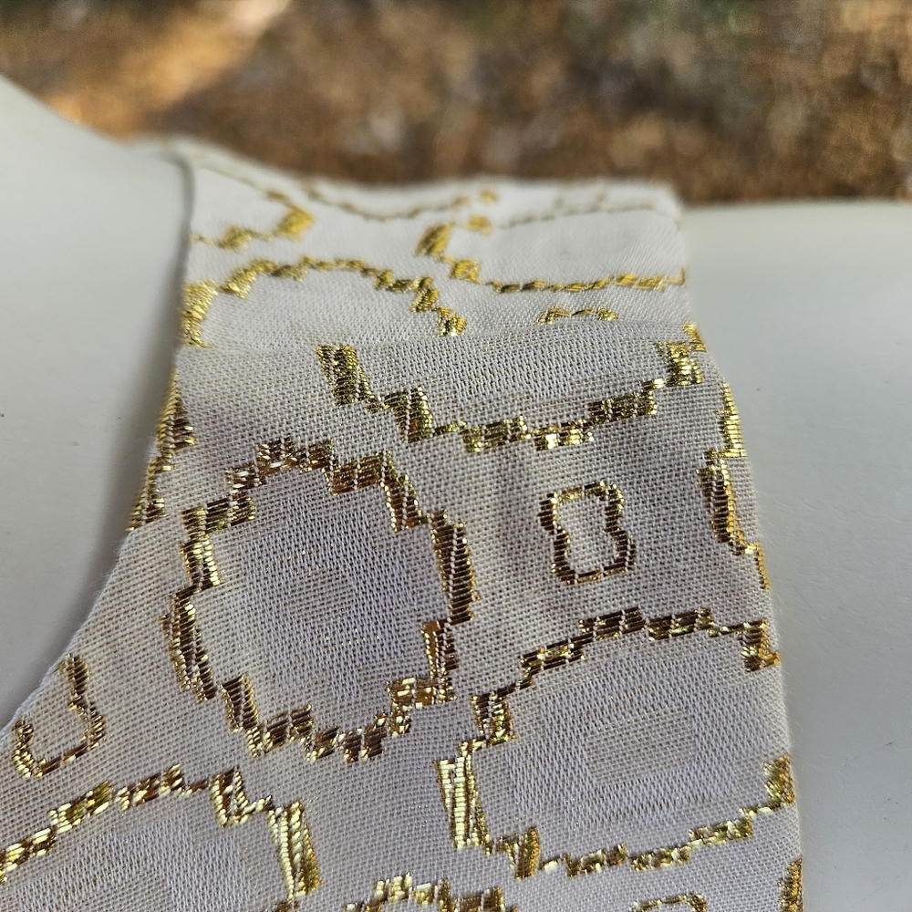 Rewind Gold Cream Sleeveless Dress - Picture 9 of 15
